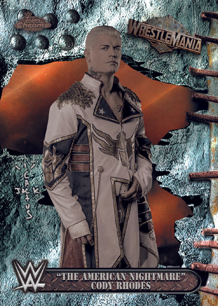 2025 TOPPS CHROME WWE CACTUS JACK X WRESTLEMANIA BOX - Image 7